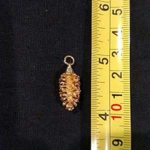 Gold plated Pine cone charm